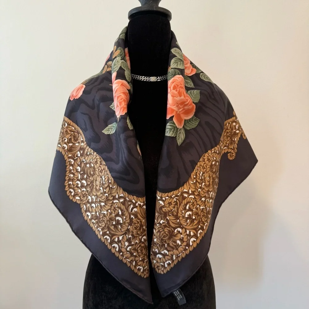 Christian Dior Floral Silk Scarf